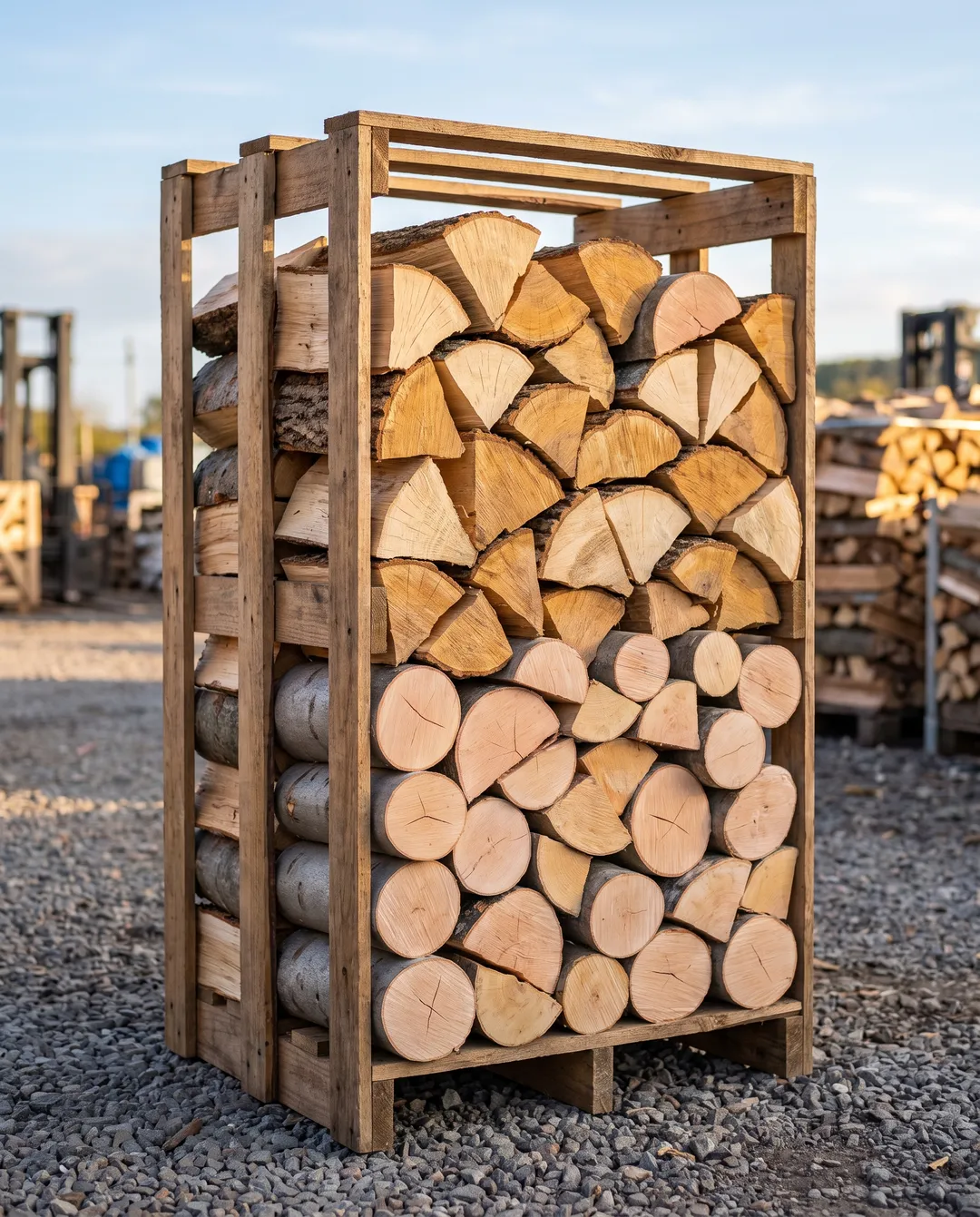 Kalodás tölgy és bükk tűzifa a Főnix Tüzép ócsai telephelyén